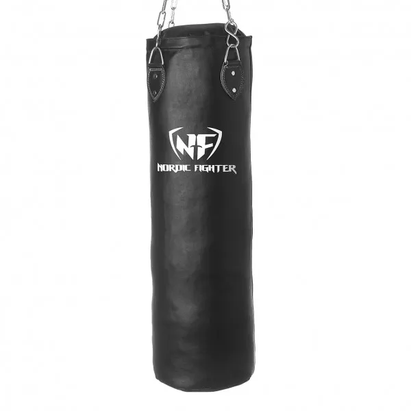 Nordic Fighter Boxing Bag Sandsæk Ægte Læder 100cm 30kg